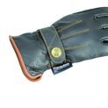 Hy Equestrian Thinsulate™ Leather Winter Riding Gloves - Dark Brown/Tan Stitch additional 3