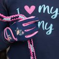 I Love My Pony Collection Gloves by Little Rider - Navy/Pink additional 3