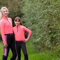 Reflector Children's Riding Tights by Hy Equestrian - Pink additional 1