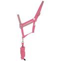 Reflector Head Collar &amp; Lead Rope by Hy Equestrian - Pink additional 2