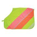 Reflector Quarter Mesh Exercise Sheet by Hy Equestrian - Yellow/Pink/Orange additional 2