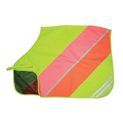 Reflector Quarter Mesh Exercise Sheet by Hy Equestrian - Yellow/Pink/Orange additional 3