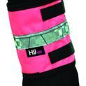 Reflector Retro Horse Leg Bands by Hy Equestrian - Pink/Black additional 1
