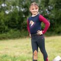 Riding Star Collection Denim Jodhpurs by Little Rider - Navy/Burgundy additional 4