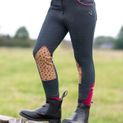 Riding Star Collection Denim Jodhpurs by Little Rider - Navy/Burgundy additional 7