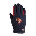 Riding Star Collection Fleece Riding Gloves by Little Rider - Navy/Burgundy additional 1