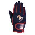 Riding Star Collection Riding Gloves by Little Rider - Navy/Burgundy additional 1