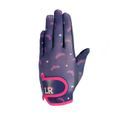 Sabina Children's Mesh Riding Gloves by Little Rider - Navy/Pink additional 1