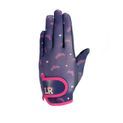 Sabina Children's Mesh Riding Gloves by Little Rider - Navy/Pink additional 4