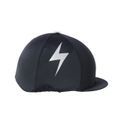 Silva Flash Hat Silk by Hy Equestrian - Black/Reflective Silver additional 1