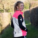 Silva Flash Lightweight Duo Reflective Gilet by Hy Equestrian - Pink/Reflective Silver additional 4