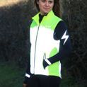 Silva Flash Lightweight Duo Reflective Gilet by Hy Equestrian - Yellow/Reflective Silver additional 4