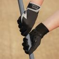 Silva Flash Riding Gloves by Hy Equestrian - Black/Reflective Silver additional 2