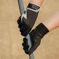 Silva Flash Riding Gloves by Hy Equestrian - Black/Reflective Silver additional 6