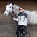 Silva Flash Waterproof Duo Padded Jacket by Hy Equestrian - Black/Reflective Silver additional 3