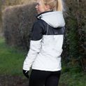 Silva Flash Waterproof Duo Padded Jacket by Hy Equestrian - Black/Reflective Silver additional 9
