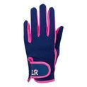 Stacy Children's Riding Gloves by Little Rider - Navy/Pink additional 1