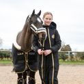 Supreme Products Active Junior Show Rider Waterproof Onesie - Black/Gold additional 2