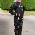 Supreme Products Active Junior Show Rider Waterproof Onesie - Black/Gold additional 1