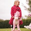 Supreme Products Child's Dotty Fleece Onesie - Rosette Red additional 1