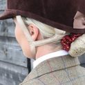 Supreme Products Show Scrunchie - Burgundy/Gold Diamonds additional 7