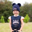 The Princess and the Pony Bobble Hat by Little Rider - Navy/Peach additional 2