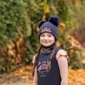 The Princess and the Pony Bobble Hat by Little Rider - Navy/Peach additional 4