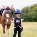 The Princess and the Pony Fly Veil By Little Rider - Navy/Peach additional 5