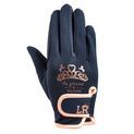 The Princess and the Pony Gloves by Little Rider - Navy/Peach additional 1