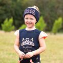 The Princess and the Pony Headband/Snood by Little Rider - Navy/Peach additional 2