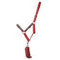 Tractor Collection Head Collar &amp; Lead Rope Set by Little Knight - Red/Charcoal Grey additional 1