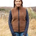 Hy Equestrian Elevate Style Teddy Fleece Gilet Brown additional 6