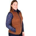 Hy Equestrian Elevate Style Teddy Fleece Gilet Brown additional 3