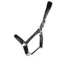 Propresicce Softy Leather Head Collar By Hy Equestrian Black/Silver Hardware additional 1