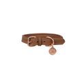 Benji &amp; Flo Deluxe Padded Leather Dog Collar - Tan/Rose Gold additional 2