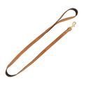 Benji &amp; Flo Noble Suede Dog Lead - Tan/Gold additional 2