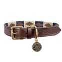 Benji &amp; Flo Sublime Polo Leather Dog Collar - Navy/Fossil additional 1