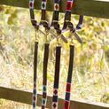 Benji &amp; Flo Sublime Polo Leather Dog Collar - Red/Navy/White additional 3