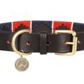 Benji &amp; Flo Sublime Polo Leather Dog Collar - Red/Navy/White additional 11