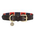 Benji &amp; Flo Sublime Polo Leather Dog Collar - Red/Navy/White additional 1