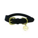 Benji &amp; Flo Superior Rolled Leather Dog Collar - Black/Brass additional 3