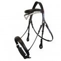 Whitaker Br072 Lynton Snaffle Bridle with 2 Browbands Black additional 3