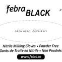 Febra Black Nitrile Milking Gloves - 100 Pack additional 3