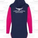 Longhorn Shearing Long Tail Hoodie - Hampshire Blue/Pink additional 2