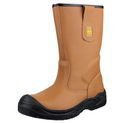 Amblers FS142 Water Resistant Pull On Safety Rigger Boot Tan additional 6