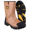 Amblers FS143 Waterproof pull on Safety Rigger Boot Tan additional 3