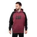 Caterpillar Raglan Hooded Sweatshirt Carmenere Heather/Black additional 8