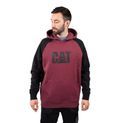 Caterpillar Raglan Hooded Sweatshirt Carmenere Heather/Black additional 1