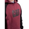 Caterpillar Raglan Hooded Sweatshirt Carmenere Heather/Black additional 6
