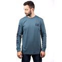 Caterpillar Trademark Banner Long Sleeve T-Shirt Teal additional 1